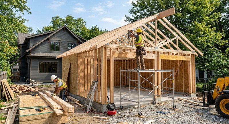 Attached Garage Construction in Katy, TX